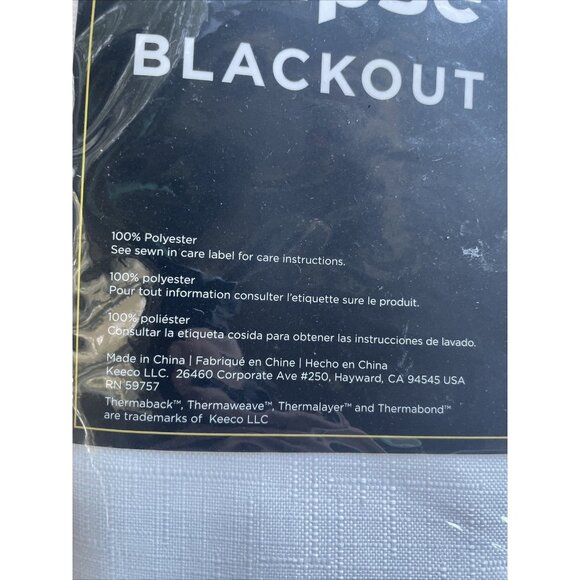 Eclipse Kendall Grommet Top Blackout Single Curtain Panel, 42x54 - Picture 4 of 8